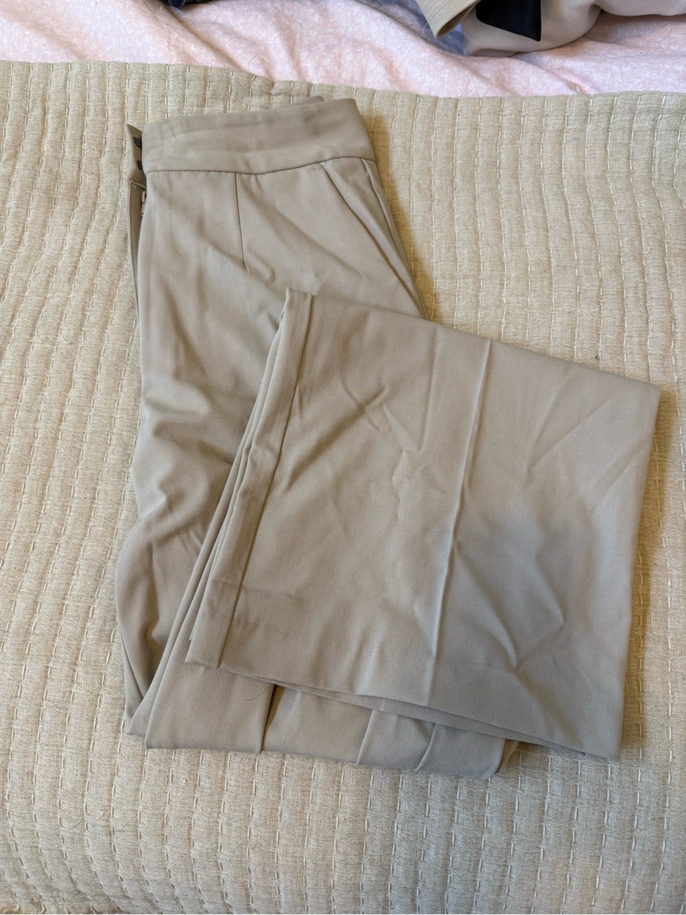 Dynamite Women's Wide-Leg Trousers in Light Beige